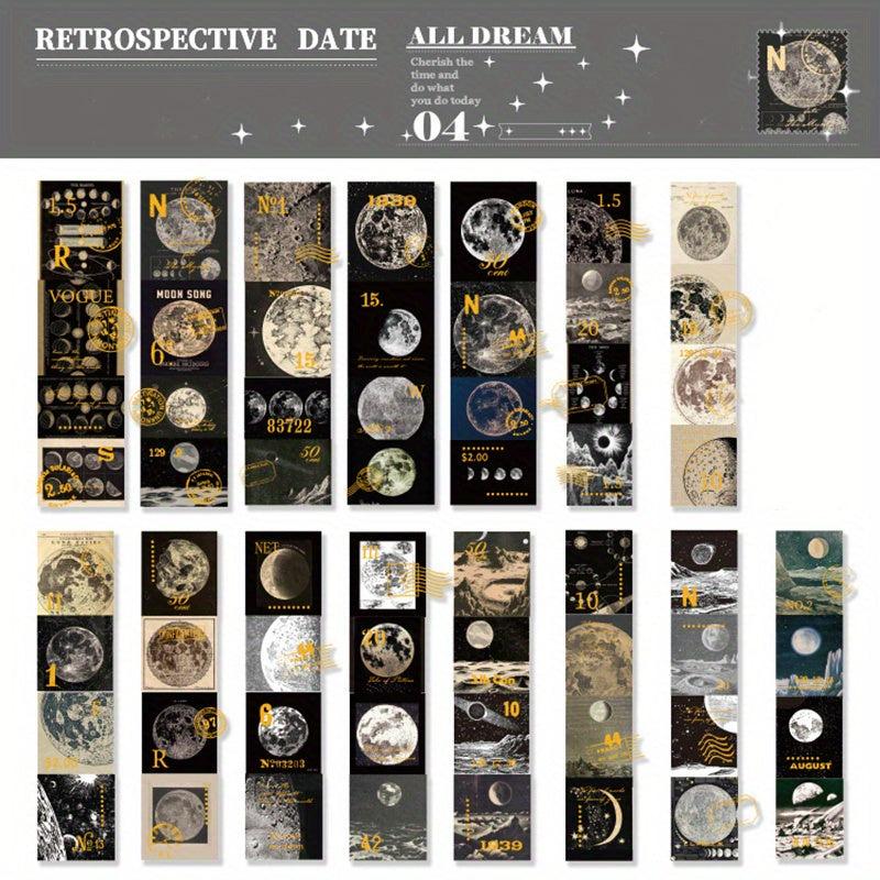 45pcs Retrospective Stickers Washi Stationery for DIY Scrapbooking