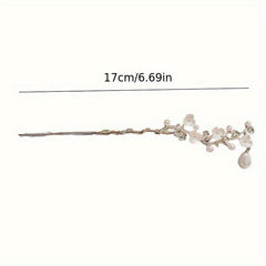 Vintage Metal Hairpin Fresh Flower Branch Hairpin Women Casual Party