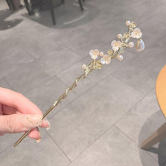 Vintage Metal Hairpin Fresh Flower Branch Hairpin Women Casual Party