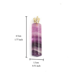 Natural Stone Perfume Bottle Pendant Cylindrical Crystal for Jewelry Making