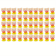 50pcs Resin Mini Cartoon Christmas Animal Flat Back Manicure Parts