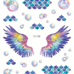 12pcs Glitter Powder Butterfly Eye Patch Female Makeup Tattoo Patch