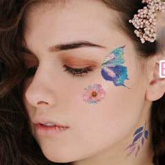 12pcs Glitter Powder Butterfly Eye Patch Female Makeup Tattoo Patch