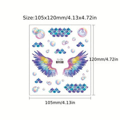 12pcs Glitter Powder Butterfly Eye Patch Female Makeup Tattoo Patch