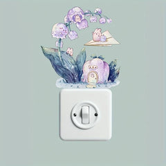 1pc Little Rabbit Flower House Switch Decorative Sticker