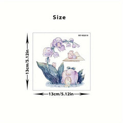 1pc Little Rabbit Flower House Switch Decorative Sticker