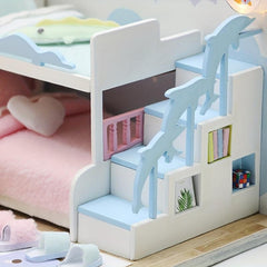 Children's Wooden Cabin Puzzle DIY Assembly Model