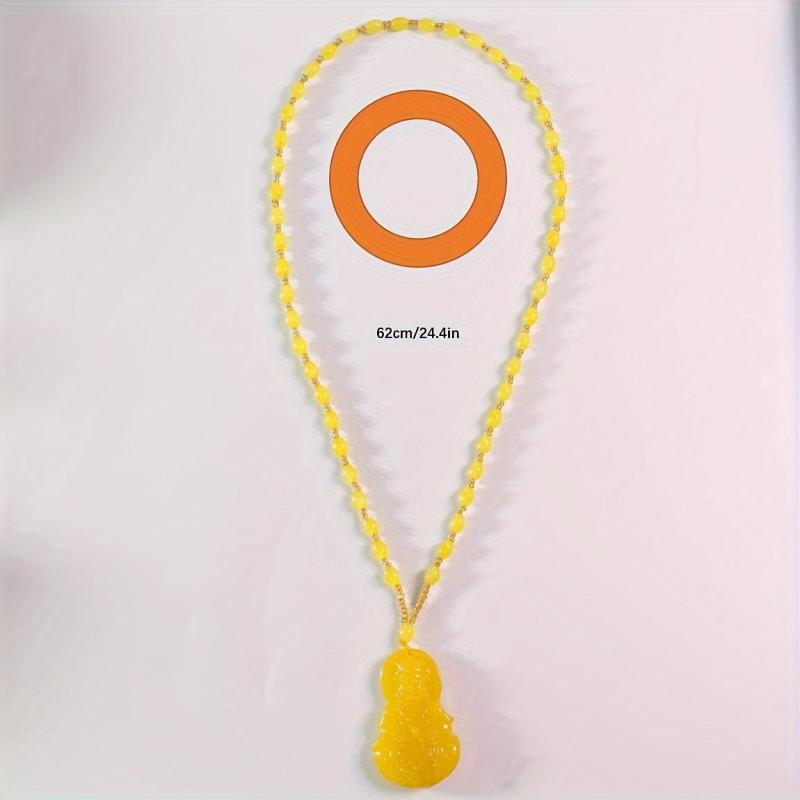Yellow Bead Chain Pendant Necklace - Unique Party Supplies