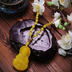 Yellow Bead Chain Pendant Necklace - Unique Party Supplies