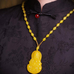 Yellow Bead Chain Pendant Necklace - Unique Party Supplies