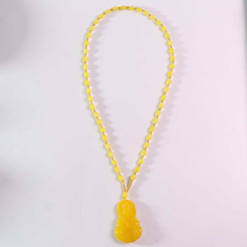 Yellow Bead Chain Pendant Necklace - Unique Party Supplies