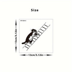 Climbing Cat Switch Decorative Self Adhesive Sticker