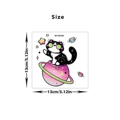 Cartoon Animal Cats On The Planet Switch Sticker