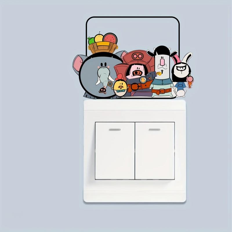 1pc Small Animal Switch Decorative Plastic Self adhesive Sticker