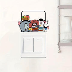 1pc Small Animal Switch Decorative Plastic Self adhesive Sticker