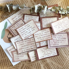27pcs English Box Stickers DIY Computer Washi Scrapbooking Student Stationery
