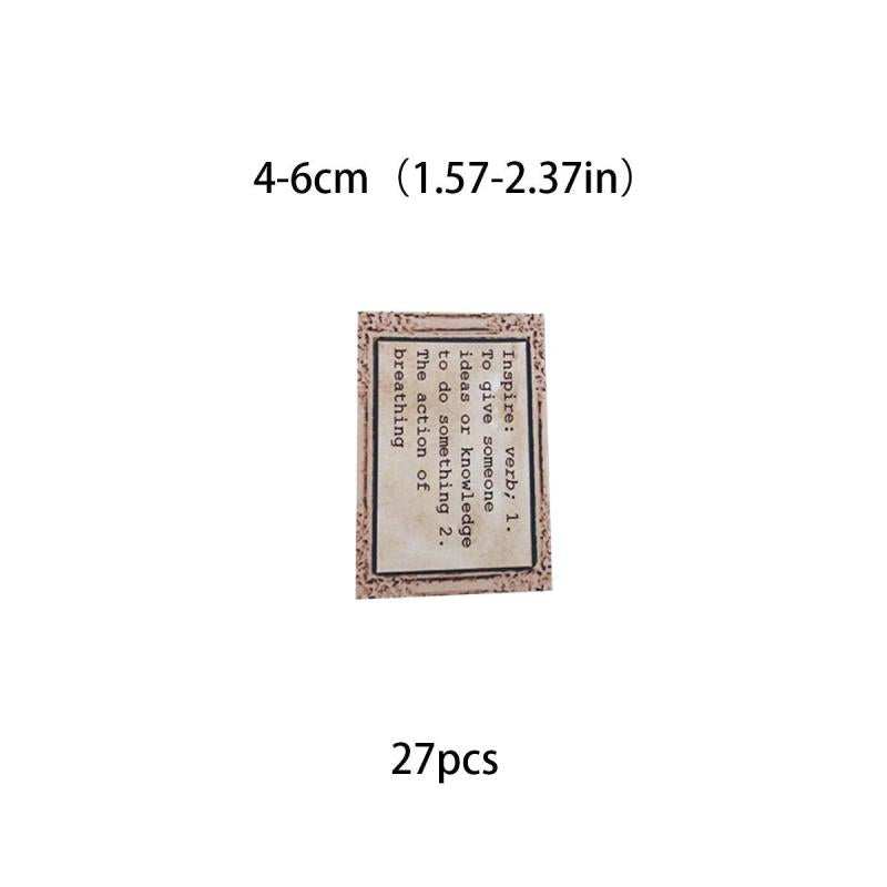 27pcs English Box Stickers DIY Computer Washi Scrapbooking Student Stationery