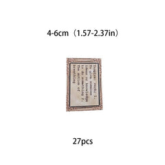 27pcs English Box Stickers DIY Computer Washi Scrapbooking Student Stationery