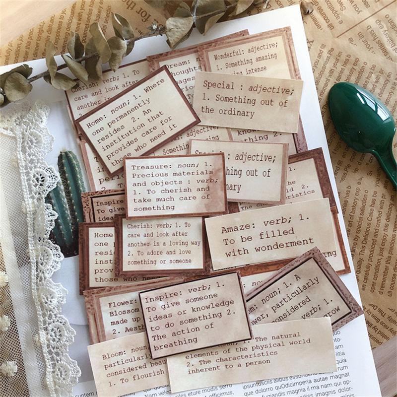 27pcs English Box Stickers DIY Computer Washi Scrapbooking Student Stationery