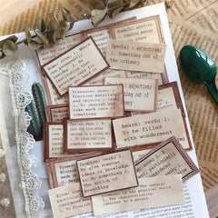 27pcs English Box Stickers DIY Computer Washi Scrapbooking Student Stationery