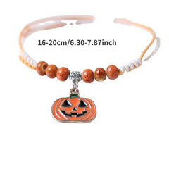 Halloween Pumpkin Bracelet Woven Ceramic Jewelry