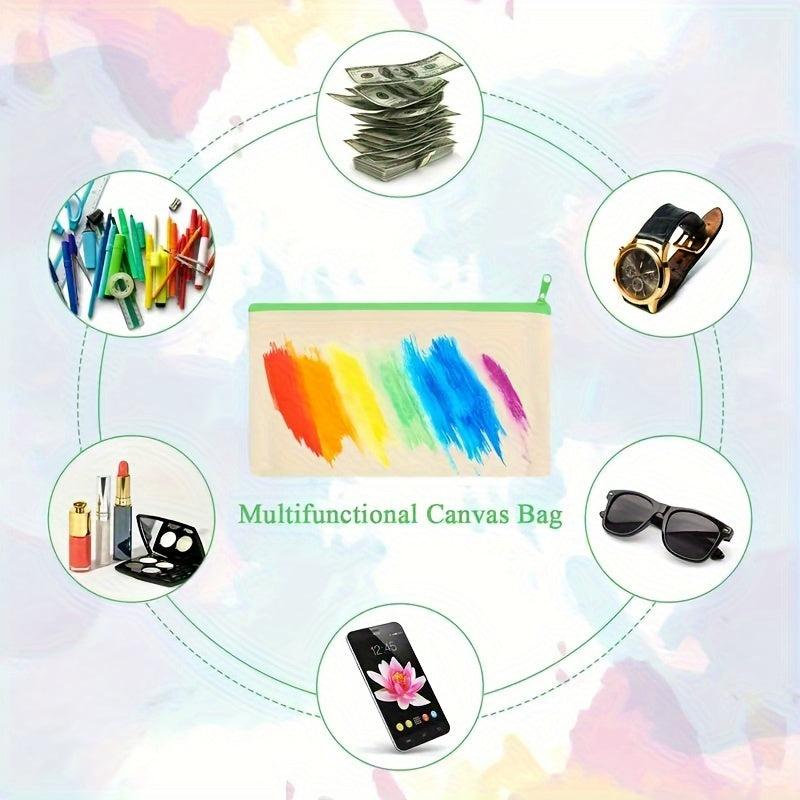 DIY Cloth Pencil Cases Set with Colored Pencils and Drawing Templates