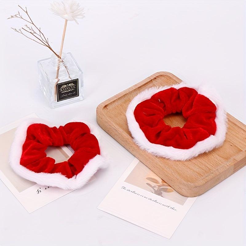 Girl's Christmas Plush Scrunchies Hair Tie