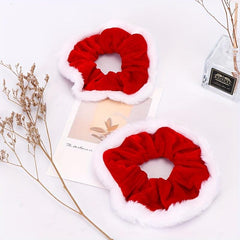 Girl's Christmas Plush Scrunchies Hair Tie