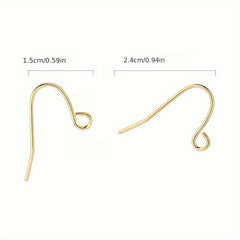 50pcs Hypoallergenic Earring Hooks for Jewelry Making