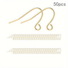 50pcs Hypoallergenic Earring Hooks for Jewelry Making