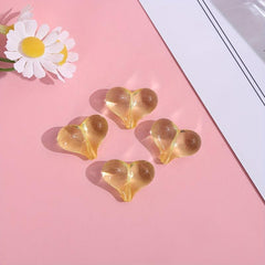 Multicolor 3D Love Heart Fart Peach DIY Beads For Jewelry Making Christmas Gift