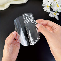 18pcs Transparent Utensil Stickers Pack Waterproof PET Journal Decoration
