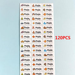 Custom Cartoon Name Stickers Waterproof Personalized Tags - 60-240pcs