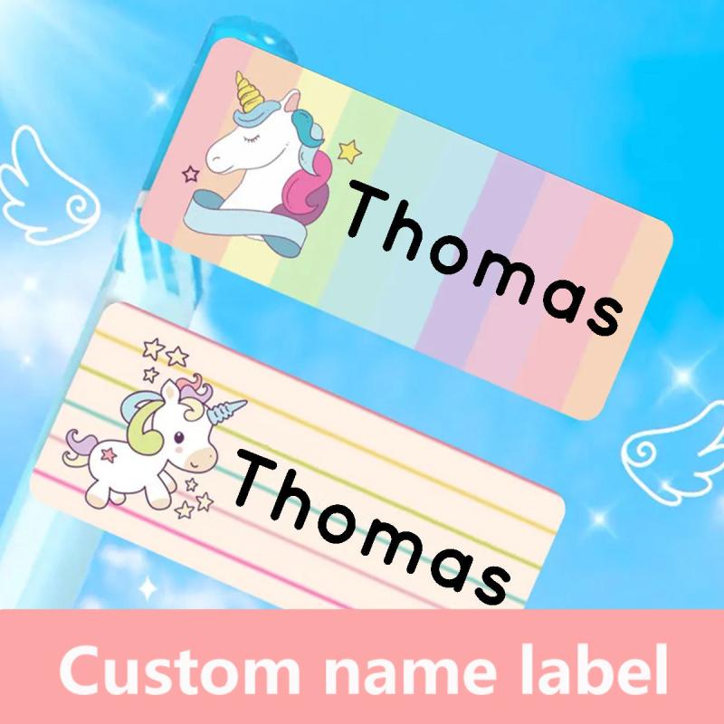 Custom Cartoon Name Stickers Waterproof Personalized Tags - 60-240pcs