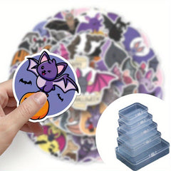 50pcs Bat Cartoon Animal Sticker Halloween Horror Decoration