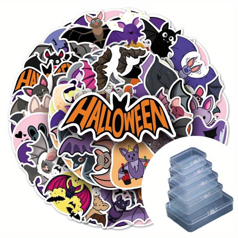 50pcs Bat Cartoon Animal Sticker Halloween Horror Decoration