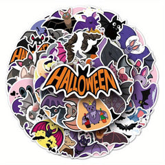 50pcs Bat Cartoon Animal Sticker Halloween Horror Decoration