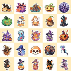 10pcs Halloween Stickers Pumpkin Lamp Spider Ghost Window Decoration