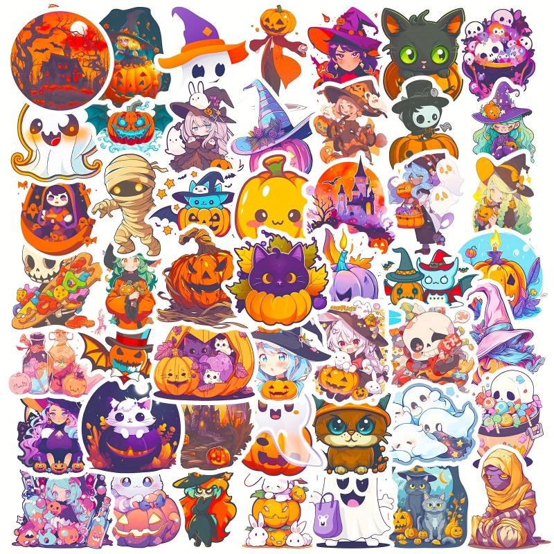 10pcs Halloween Stickers Pumpkin Lamp Spider Ghost Window Decoration