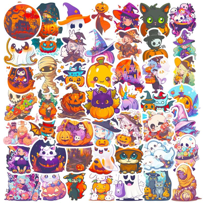 10pcs Halloween Stickers Pumpkin Lamp Spider Ghost Window Decoration