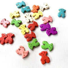 20pcs Colorful Turquoise Bear Stone Beads for DIY Jewelry Making