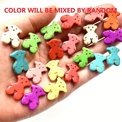 20pcs Colorful Turquoise Bear Stone Beads for DIY Jewelry Making