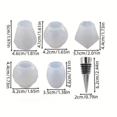 Geometric Spherical Bottle Stopper Resin Mold for DIY Wine Bottle Stopper
