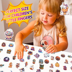 50pcs Cartoon Halloween Stickers Pumpkin Lamp Spider Ghost DIY Stickers