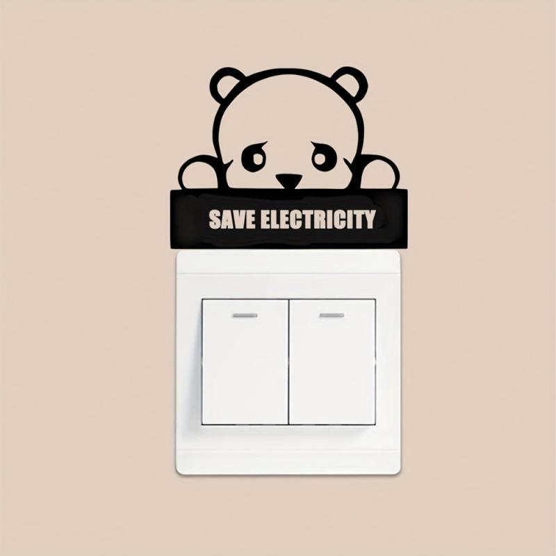 1pc Bear Switch Plastic Decorative Sticker Home Decor
