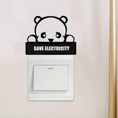 1pc Bear Switch Plastic Decorative Sticker Home Decor