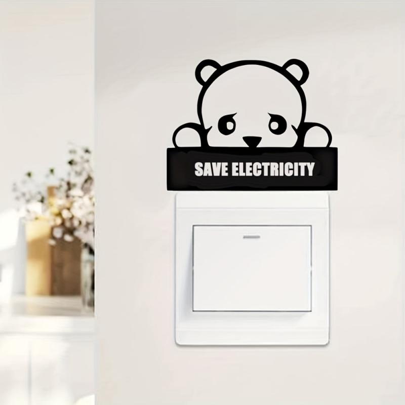 1pc Bear Switch Plastic Decorative Sticker Home Decor