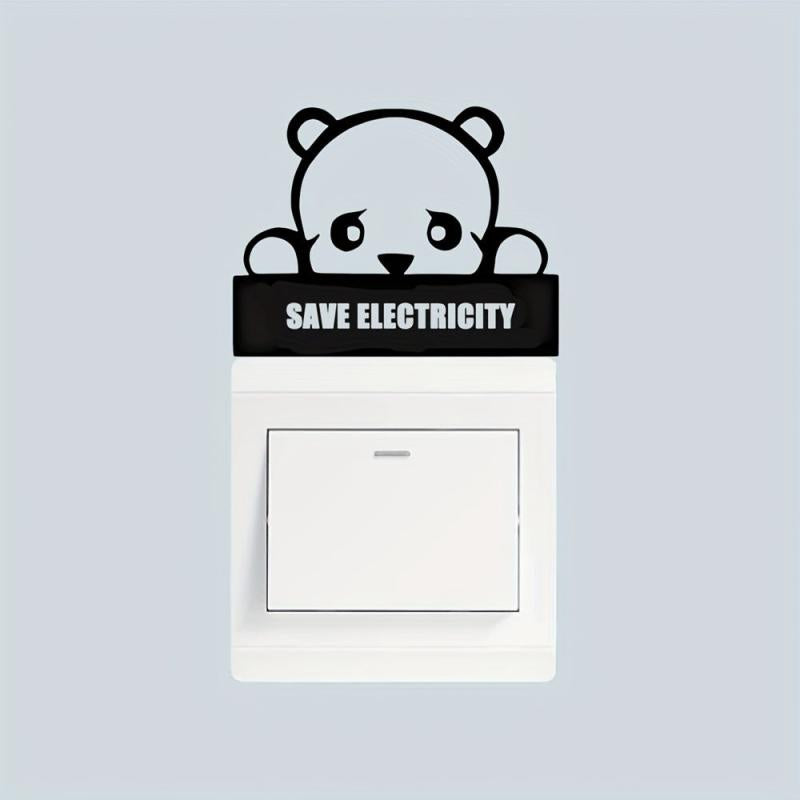 1pc Bear Switch Plastic Decorative Sticker Home Decor