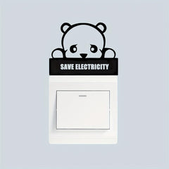 1pc Bear Switch Plastic Decorative Sticker Home Decor