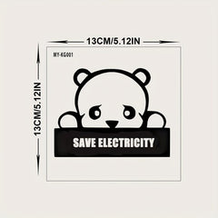 1pc Bear Switch Plastic Decorative Sticker Home Decor